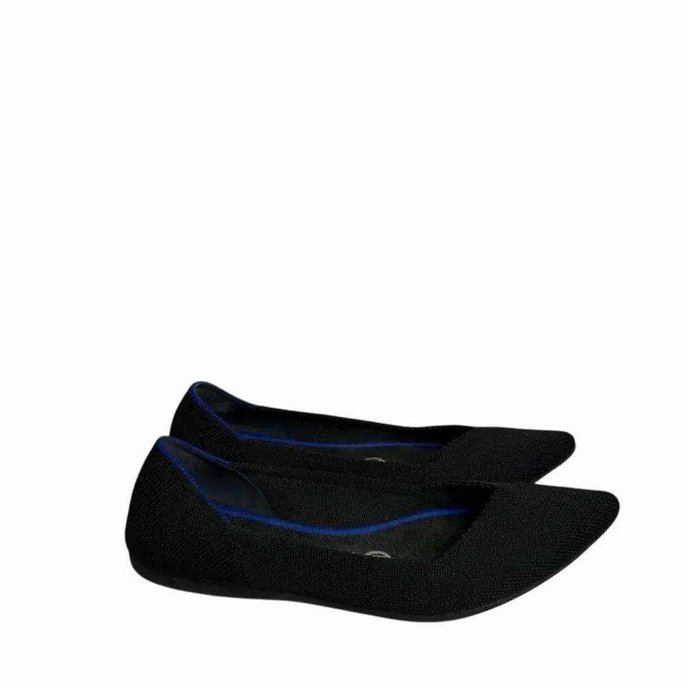 ROTHY'S THE POINT BALLET BLACK FLAT WOMEN SIZE 6 SHOES NO BOX